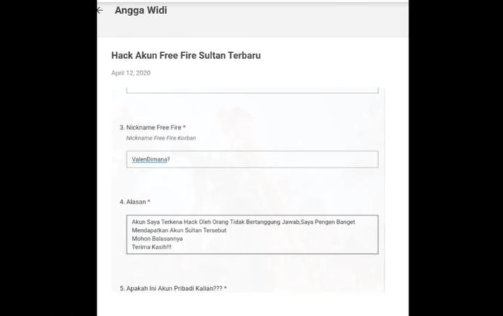 Featured image of post Hack Akun Free Fire Salin Id 2021 Terimakasih sudah berkunjung dan membaca