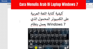 Cara Menulis Arab Di Laptop Windows 7