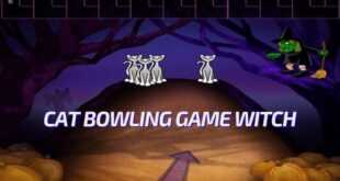 Cat Bowling Game Witch