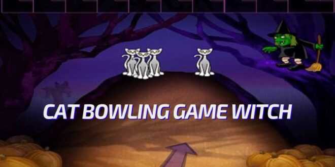 Cat Bowling Game Witch