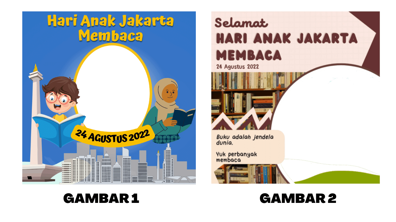 Twibbon Hari Anak Jakarta Membaca Tahun 2022